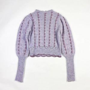 zara wool stretch knit metallic sweater size small